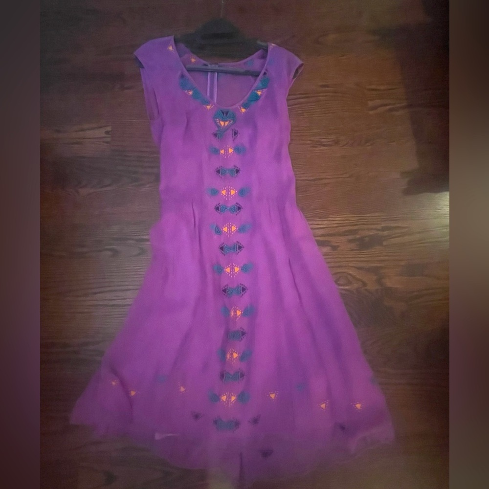 Nanette Lapore silk beaded dress.  - violet.  Nwt stunning summer dress